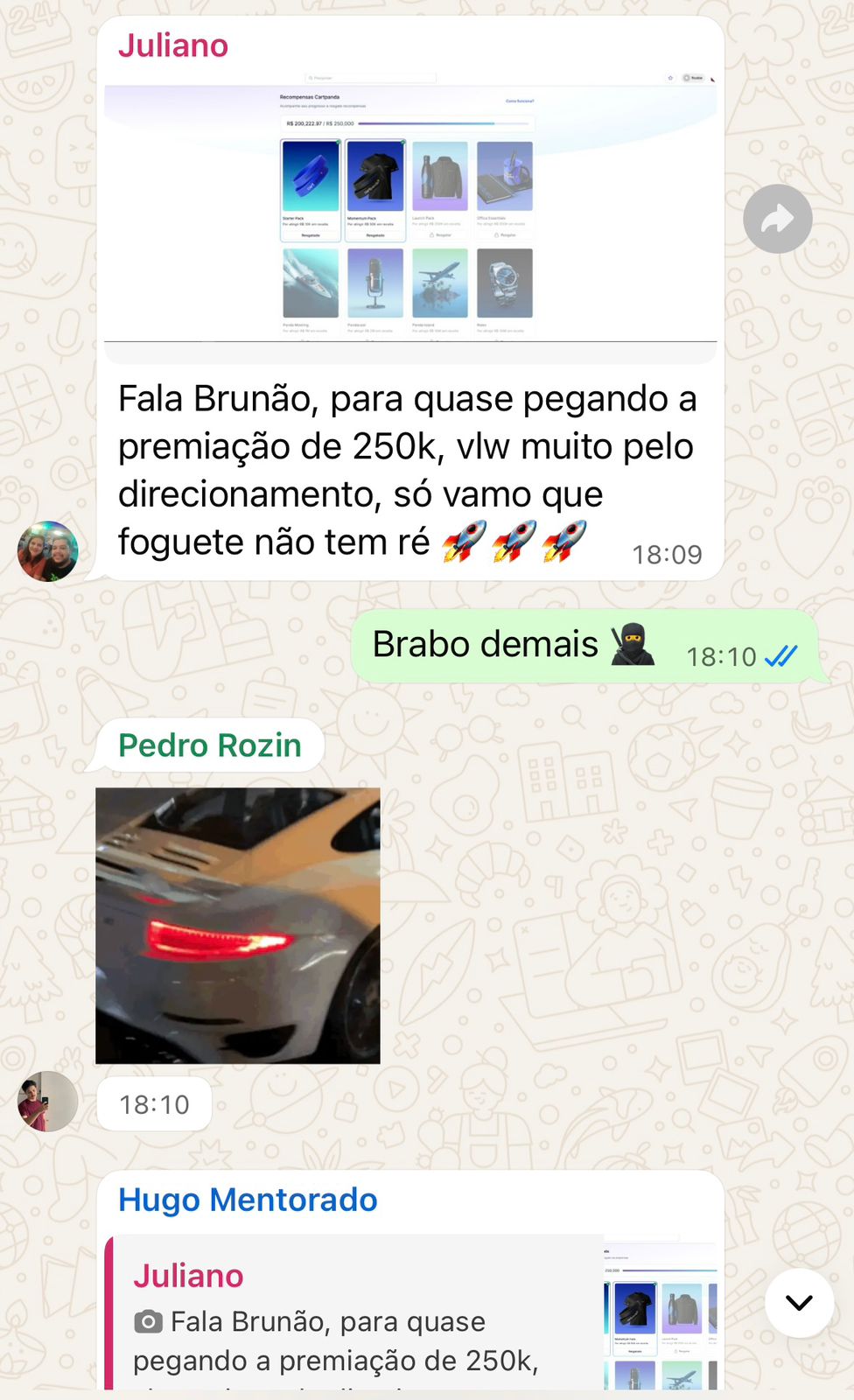 Depoimento de aluno