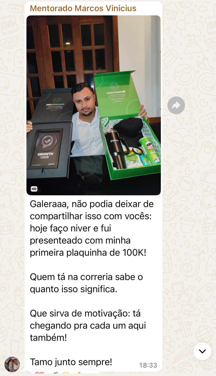 Depoimento de aluno